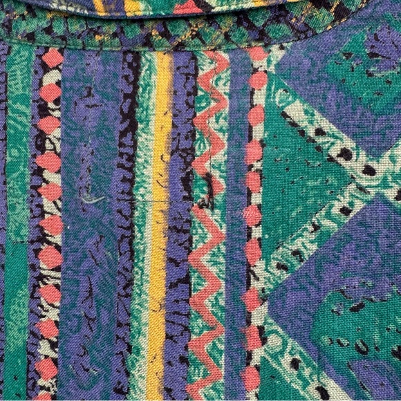 Vintage 70s Button Down Patterned Shirt - Picture 8 of 11